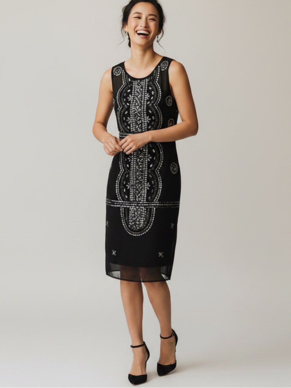 NWT Hand Beaded Cocktail Dress